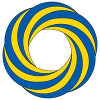 amarillo azul circular modelo bandera Ucrania, símbolo gratis país ua vector