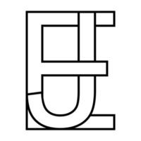 logo firmar ej y je icono firmar entrelazado letras j, mi vector logo ej, je primero capital letras modelo alfabeto mi, j