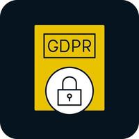 diseño de icono de vector de política gdpr