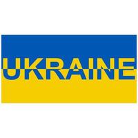 Flag Ukraine with text Ukraine  stop war yellow blue flag end war vector