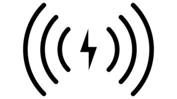 Icon wireless charge, fast charger logo, symbol wifi phone lightning vector