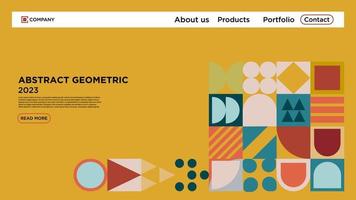 Abstract Background Retro Website Landing Page vector