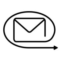 Symbol icon forwarding messages, redirection, vector icon icon redirect, reroute sending messages to another recipient, resend
