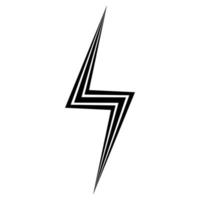 Logo triple lightning thunder bolt stock, lightning icon illustration vector