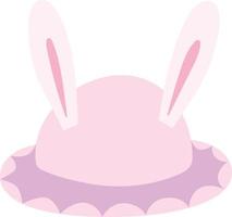 Pascua de Resurrección día linda sombrero con Conejo orejas ilustración vector