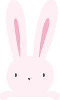 Cute Easter White Rabbit Corner vector