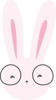 Cute Easter White Rabbit With Glasses vector