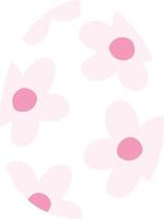 Cute Easter Eggs Flower Print vector