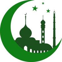 islámico mezquita logo para orar, Mubarak ramadán, musulmán y empresa logo vector