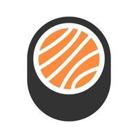 logo firmar Sushi, pescado con arroz, vector símbolo logo Sushi bar sencillo ilustración