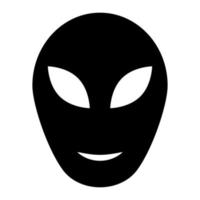 Alien head sign, ufo alien humanoid icon stock illustration vector