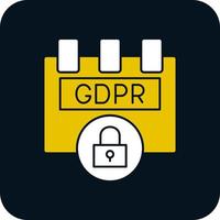 diseño de icono de vector de complemento gdpr