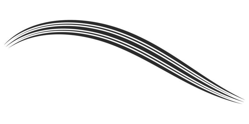 Logo curves wavy lines, icon light breeze wind, calligraphic stripes