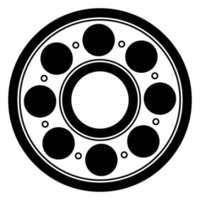 Ball bearing mechanism rotation, rolling with least resistance icon stock illustration vector