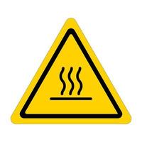 triangular sign danger hot surfaces inside avoid contact burn vector