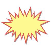 Flash starburst stars in cartoon style, speech bubble icon stock illustration vector