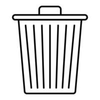 Icon trash can, basket for collecting, sorting and recycling garbage vector