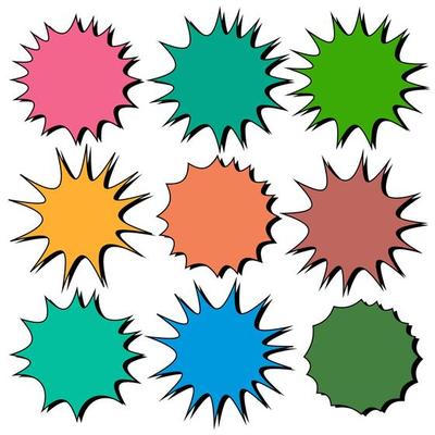 Bubble emphasis balloon speech, hero cartoon comic explosion pop art