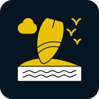 Surfboard Vector Icon Design