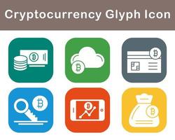 Bitcoin And Cryptocurrency Vector Icon Set