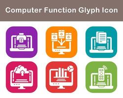 Computer Function Vector Icon Set