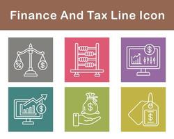 Finanzas y impuesto vector icono conjunto