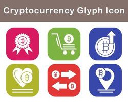 Bitcoin And Cryptocurrency Vector Icon Set