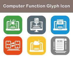 Computer Function Vector Icon Set