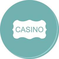 icono de vector de signo de casino