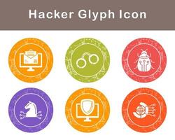 conjunto de iconos de vector de hacker