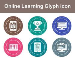 Online Learning Vector Icon Set