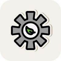 Eco Gear Vector Icon Design