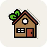 Eco Home Vector Icon Design