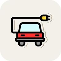 Electric Car Vector Icon Design