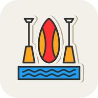 diseño de icono de vector de paddleboarding