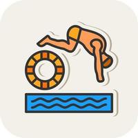 Rescue Swimming Vector Icon Design