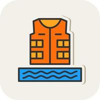 Life Jacket Vector Icon Design