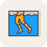 Aqua Jogging Vector Icon Design