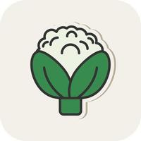 Cauliflower Vector Icon Design