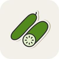 diseño de icono de vector de pepino