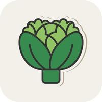 Cabbage Vector Icon Design