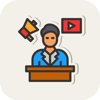 Media Director Vector Icon Design