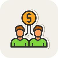 Income Distribution Vector Icon Design