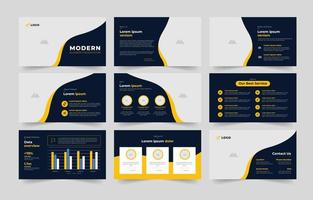 Business presentation template design and Business slide design, Presentation slide vector