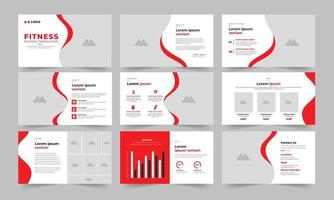 Fitness Presentation or gym presentationTemplate vector