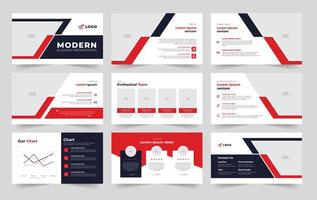 Business presentation template design and Business slide design vector