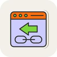 Backlink Vector Icon Design