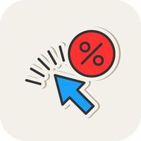 Click Through Rate Vector Icon Design