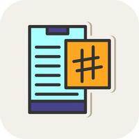 Hashtag Vector Icon Design