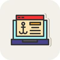 Anchor Text Vector Icon Design